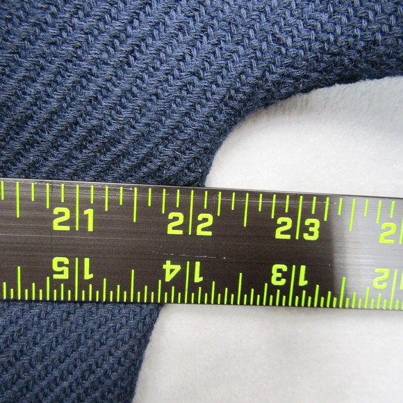 Massimo Dutti Women's Small Blazer Jacket Blue Long Collar Snap Closure Oversize - Picture 8 of 12